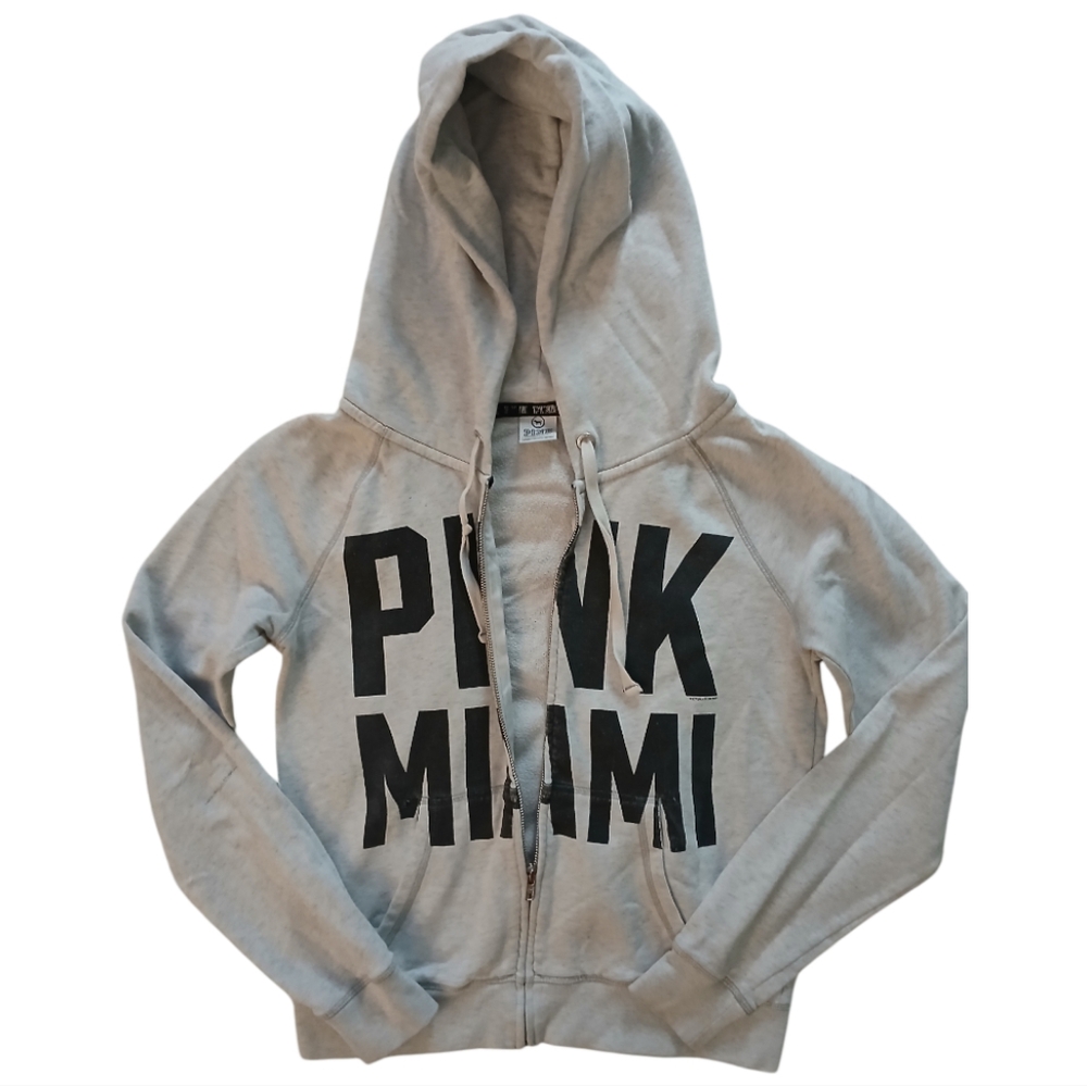 Womens size medium Pink Miami zip Up hoodie